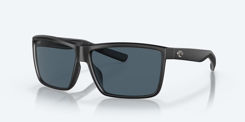 Costa Rinconcito Polarized Sunglasses-Sunglasses-Costa-Matte Black Frame w/ Gray Polycarbonate Lens 580p-Tackle World