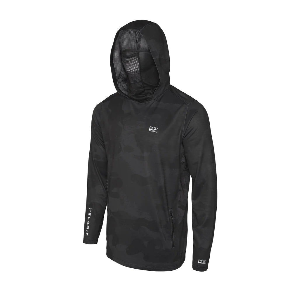 Pelagic Exo-Tech Hooded Fishing Shirts-Apparel-Pelagic-Black-M-Tackle World