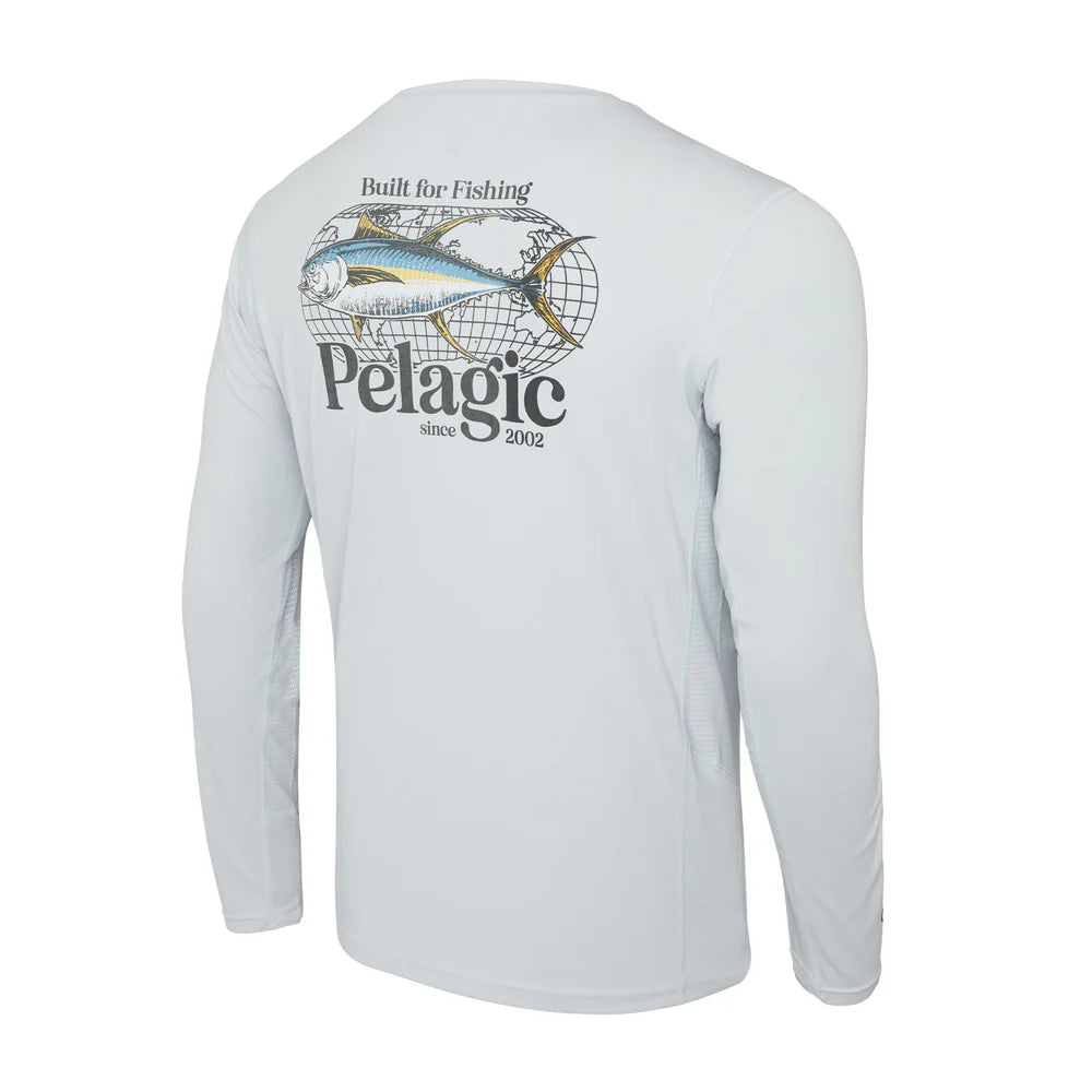 Pelagic Vaportek Fishing Shirts-Apparel-Pelagic-Light Grey-M-Tackle World