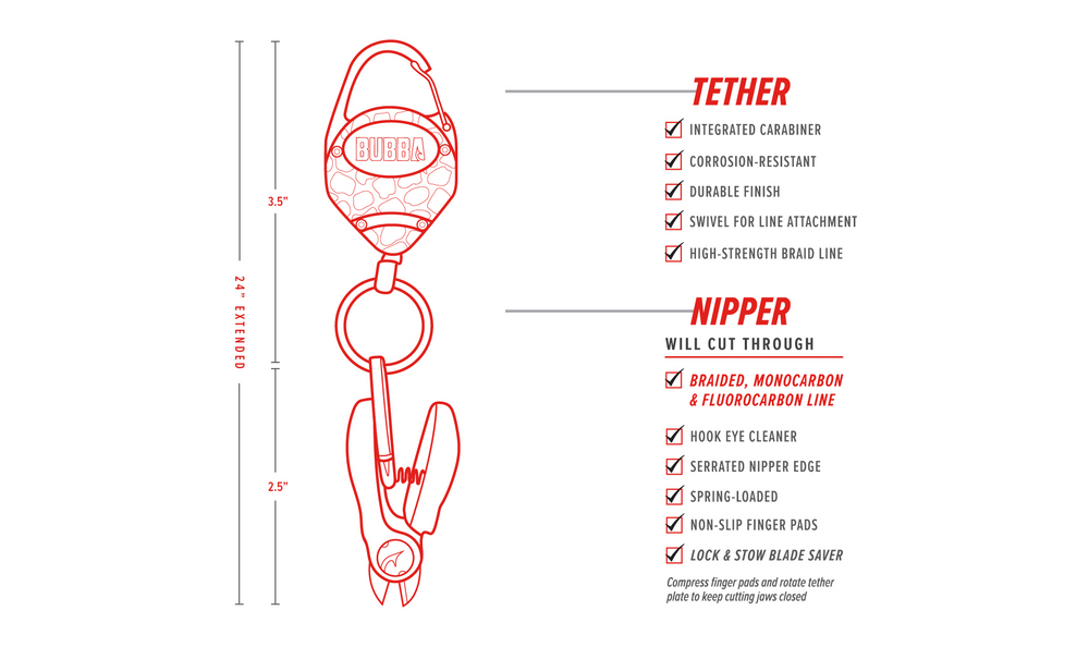 Bubba Line Clipper w/ Tether Combo-Tools-Bubba-Tackle World