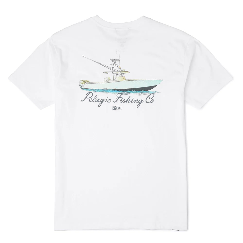 Pelagic Goione Center Con T-Shirts-Apparel-Pelagic-White-M-Tackle World