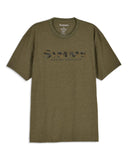 Simms Shroud Fill Logo T-Shirts-Apparel-Simms-Military Heather-M-Tackle World