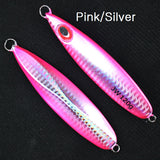 Jigging World Flat Side Micro Jigs (No Hooks) *Final Sale*-Lures-Jigging World-Pink/Silver-80g / 2.8oz (No Hooks)-Tackle World