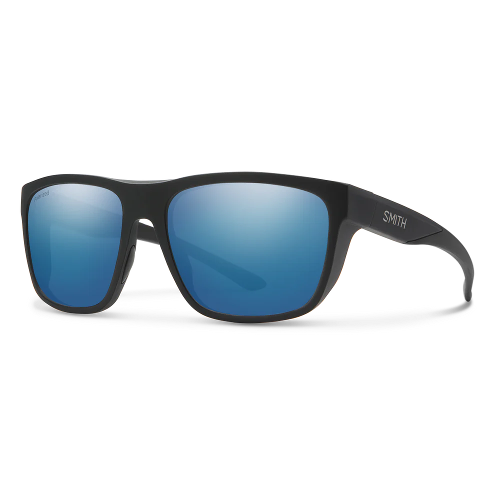 Smith Barra Polarized Sunglasses-Sunglasses-Smith-Matte Black Frame w/ Blue Mirror-Tackle World
