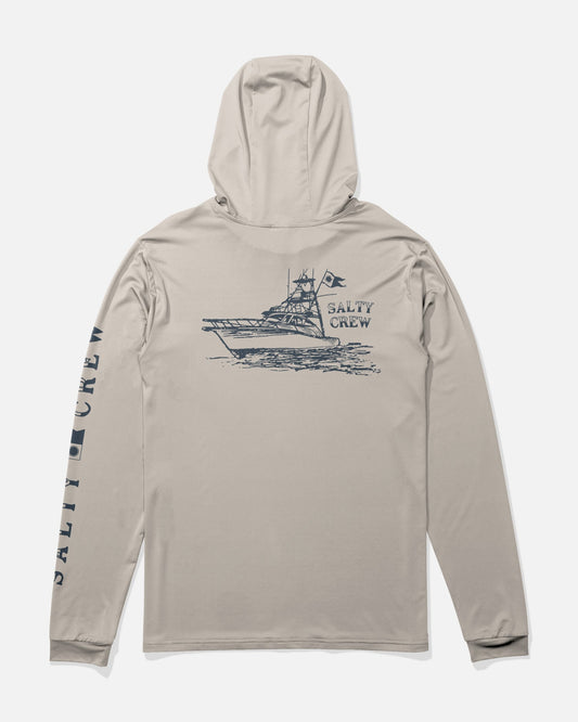 Salty Crew On Board Hood Sunshirt-Apparel-Salty Crew-Natural-S-Tackle World