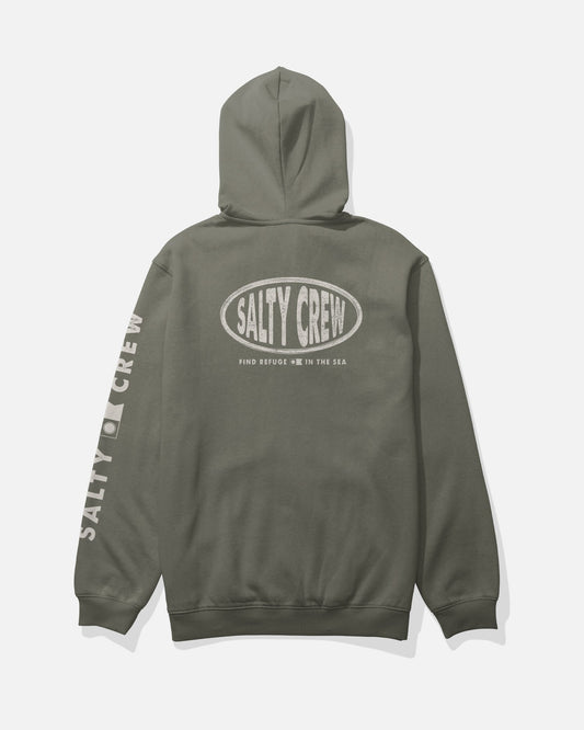 Salty Crew Signage Fleece Hoodies-Apparel-Salty Crew-Dusty Olive-S-Tackle World