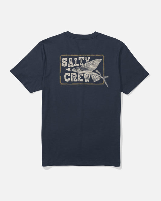 Salty Crew Flyer Crew Tees-Apparel-Salty Crew-Navy-M-Tackle World