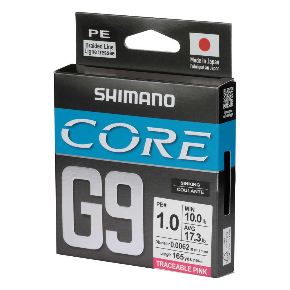 Shimano Core G9 Braided Fishing Line-Line & Leader-Shimano-Traceable Pink-6lb / 165yds-Tackle World
