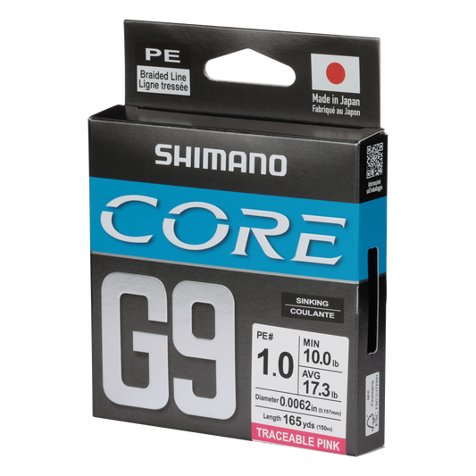 Shimano Core G9 Braided Fishing Line-Line & Leader-Shimano-Traceable Pink-6lb / 165yds-Tackle World