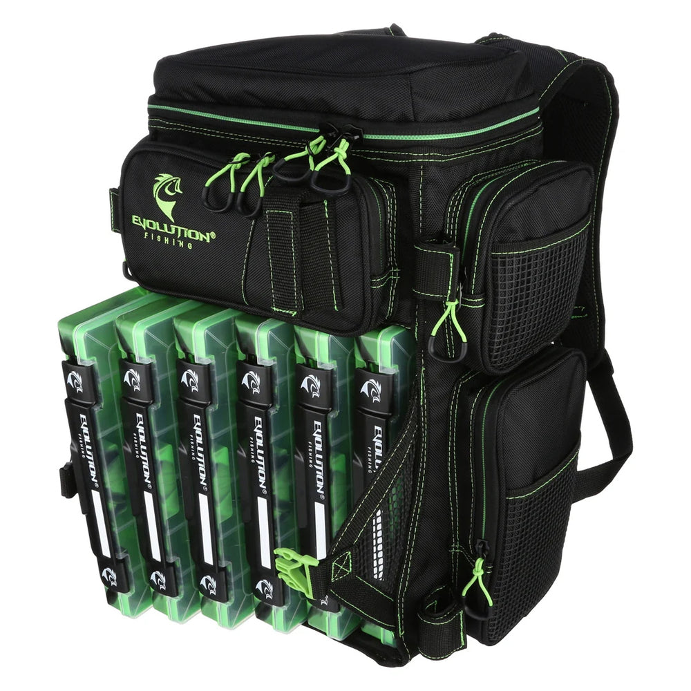 Evolution Drift Series 3600 Tackle Backpack With Rod Holders-Accessories-Evolution-Tackle World