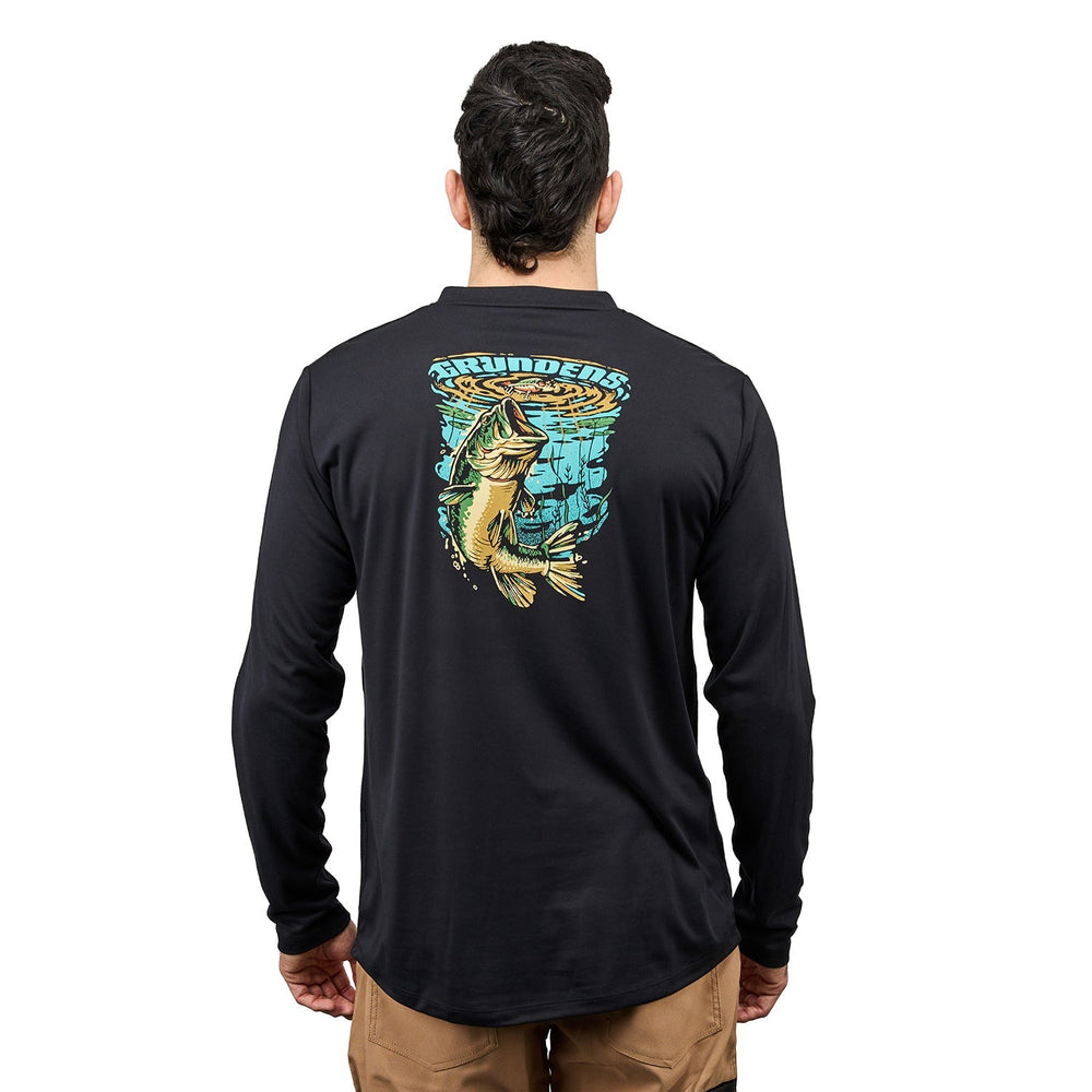 Grundens Bass Popper LS Tech Tee-Apparel-Grundens-Tackle World