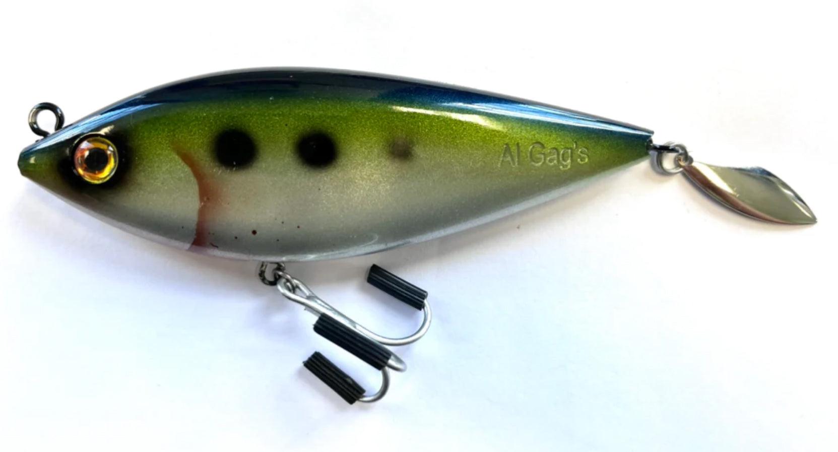 al fishing lure 6 Segment Swimbait Crankbait Hard Bait Slow 18g 10cm with 6# Fishing Hook Fishing Tackle : Sports & Outdoors The Original Als Goldfish fishing lure has a long history of catching a variety of fish species in fresh water Al Gag's Lures Whip-It Fish