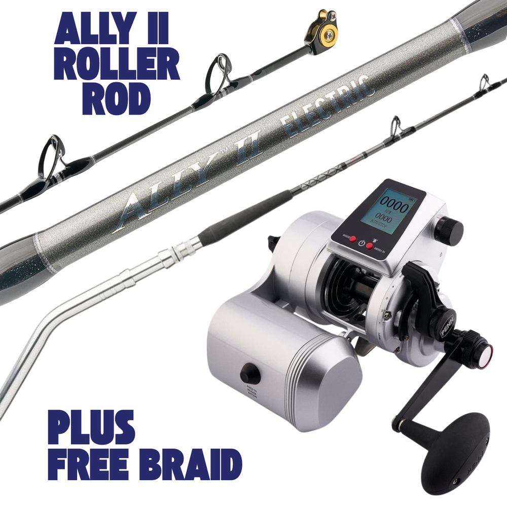 Penn Fathom 50 Electric Kit + Ally II Conventional Rod Combos-Reel-Penn-FTH50ELKIT W/ ALLYELIIC60HRT (Roller)-No Spool-Tackle World