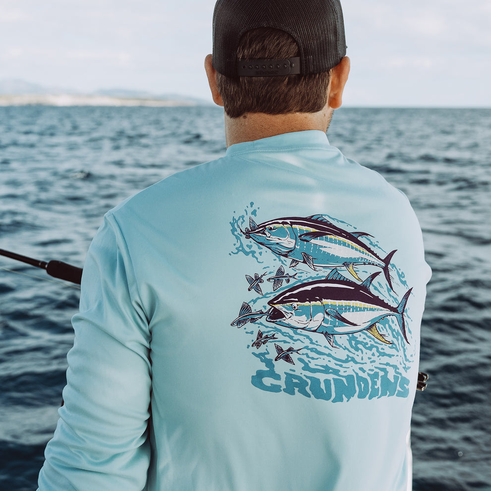 Grundens Twin Tuna Long Sleeve Tech Tee-Apparel-Grundens-Tackle World