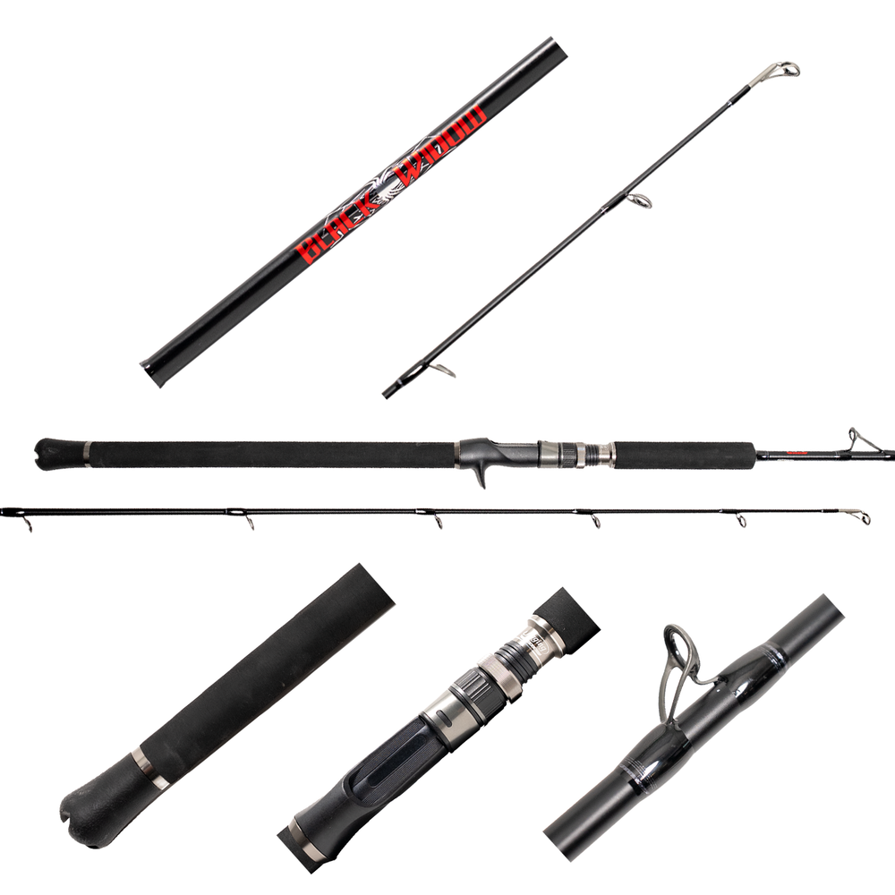 Jigging World Black Widow 2.0 Casting Rods-Rod-Jigging World-JW-BLW701-120C (Spiral Wrap Guides)-Tackle World