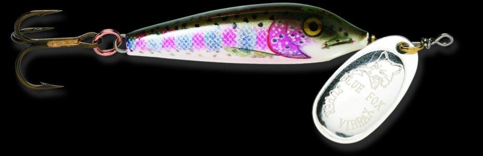 Blue Fox Vibrax Minnow Spin Rainbow Trout; 3/16 oz