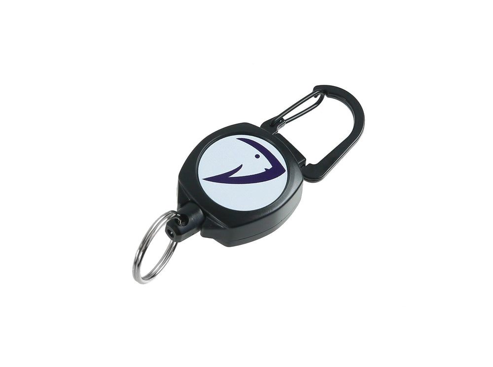 Boomerang x Tackle World Logo Mid Zinger Retractable Carabiner With Split Ring-Tools-Boomerang-Tackle World
