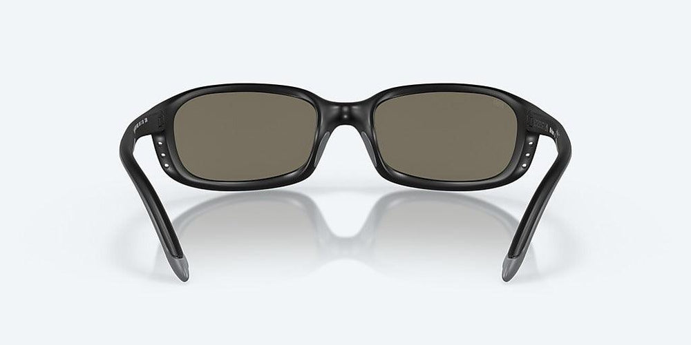 Costa Brine Matte Black Frame With Mirror Blue Lens 580G Polarized Sunglasses-Sunglasses-Costa-Tackle World