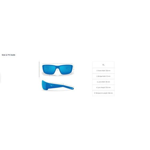 Costa Grand Catalina Matte Black Frame with Blue Mirror Lens 580G Polarized Sunglasses-Sunglasses-Costa-Tackle World