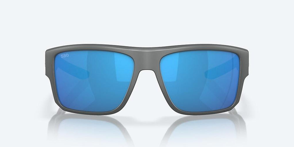 Costa Taxman Matte Gray Frame with Blue Mirror Lens 580G Polarized Sunglasses-Sunglasses-Costa-Tackle World