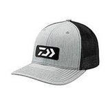 Daiwa Trucker Hat With Rubber Logo-Apparel-Daiwa-Grey/Black-Tackle World