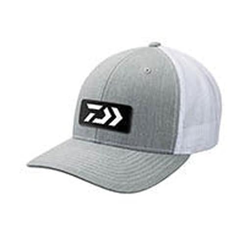 Daiwa Trucker Hat With Rubber Logo-Apparel-Daiwa-Grey/White-Tackle World