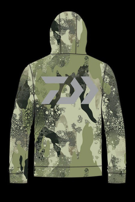 Daiwa D-Vec Wood Camo Fleece Hoodie-Apparel-Daiwa-Tackle World