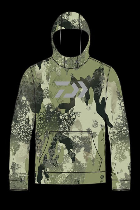 Daiwa D-Vec Wood Camo Fleece Hoodie-Apparel-Daiwa-Tackle World