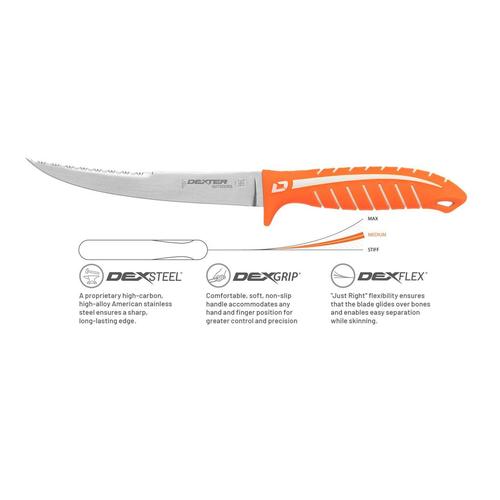 Dexter Dextreme 7" Dual Edge Flexible Fillet Knife with Sheath-Tools-Dexter Russell-Tackle World