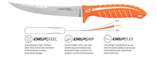 Dexter Dextreme 7" Dual Edge Flexible Fillet Knife with Sheath-Tools-Dexter Russell-Tackle World