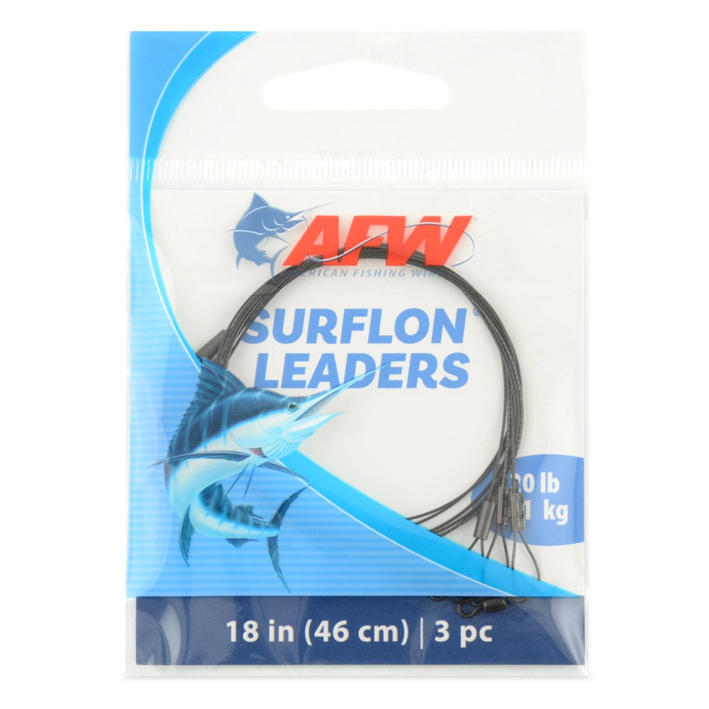 American Fishing Wire Surflon Leaders-Line & Leader-American Fishing Wire-18" Black-20lb-Tackle World