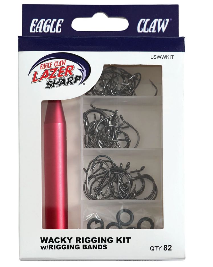 Eagle Claw Lazer Sharp Wacky Worm Kit W/ Rigging Bands-Tools-Eagle Claw-Tackle World