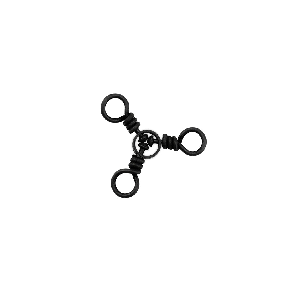 American Fishing Wire Brass 3-Way Swivels with Stainless Steel Rings-Terminal Tackle-American Fishing Wire-#1 -80lb (12pk)-Tackle World