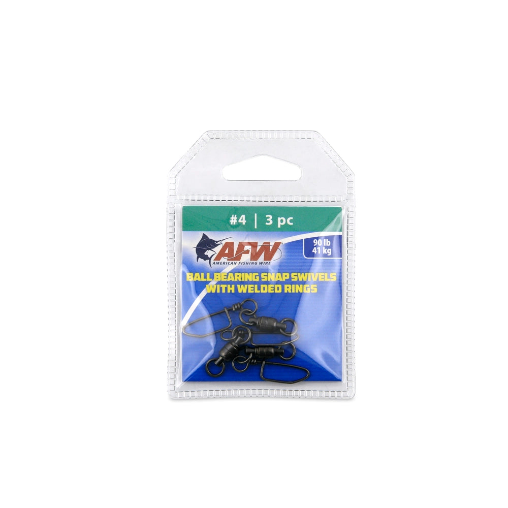 American Fishing Wire Solid Brass Ball Bearing Snap Swivels with Double Welded Rings-Terminal Tackle-American Fishing Wire-Tackle World