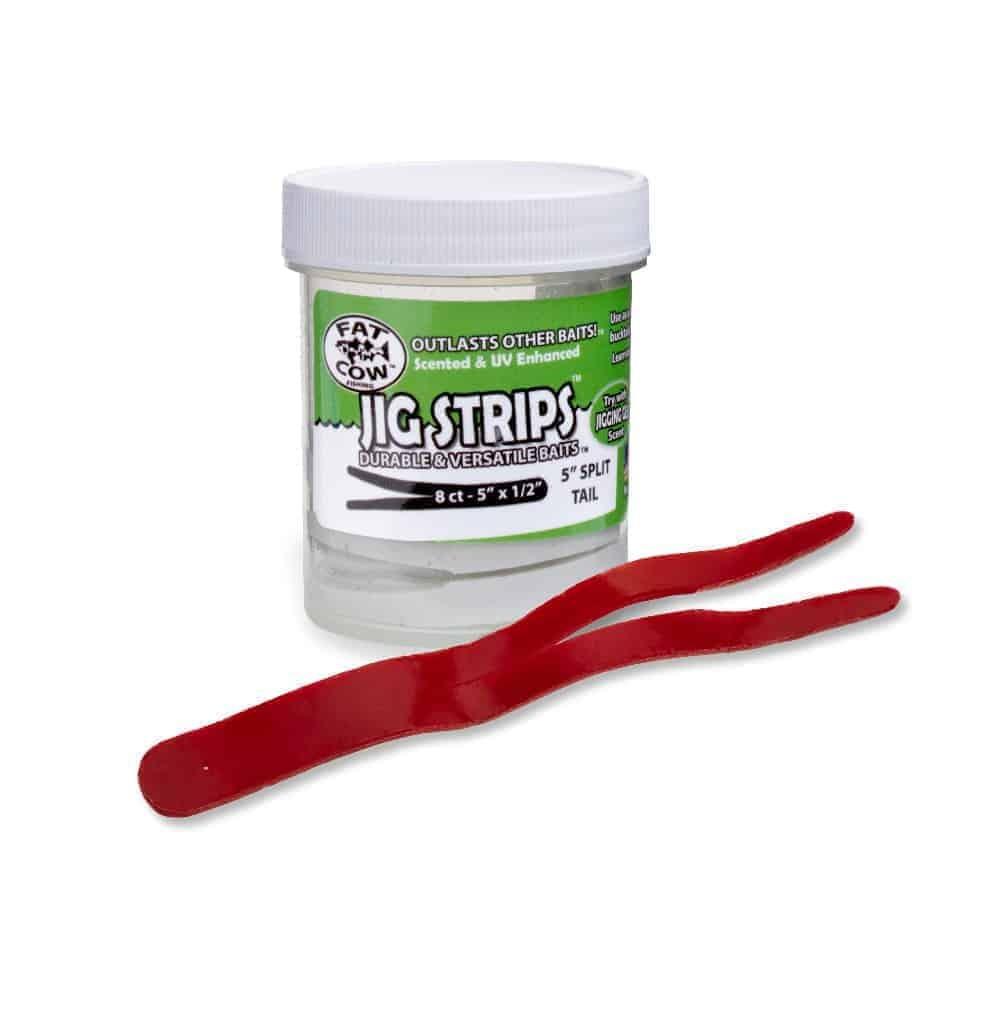 Fat Cow Scented Jig Strips Split Tail 5"-Lures-Fat Cow-Tackle World