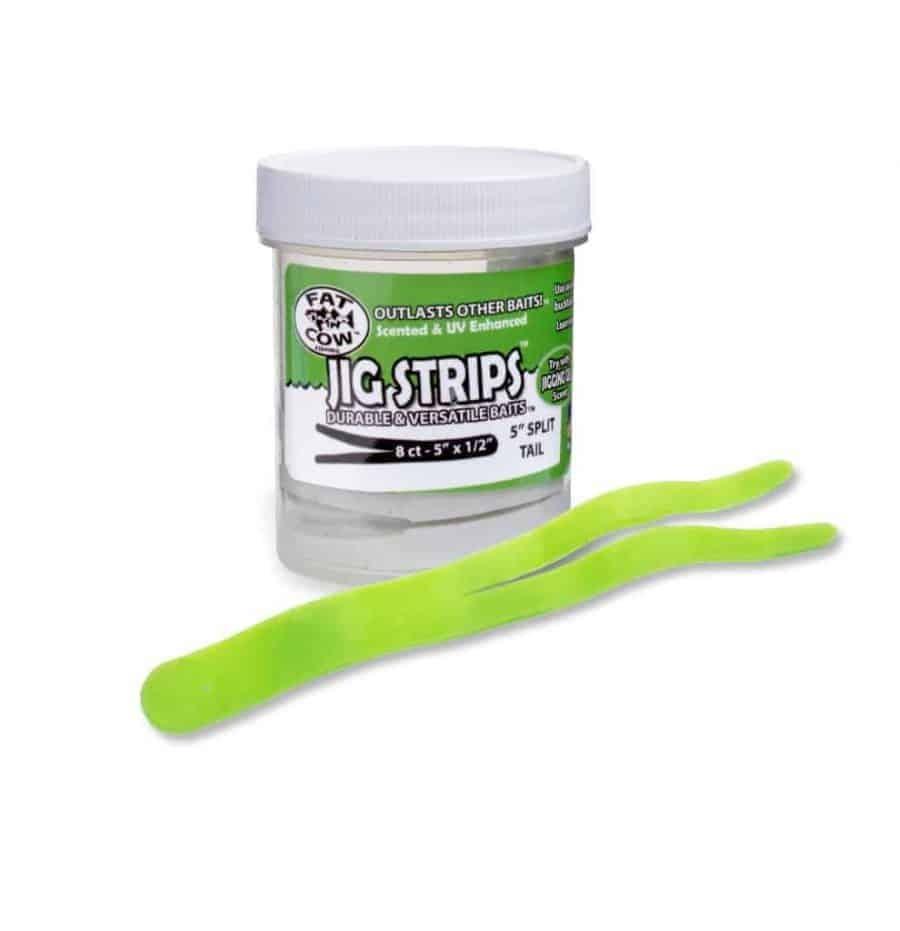 Fat Cow Scented Jig Strips Split Tail 5"-Lures-Fat Cow-Tackle World
