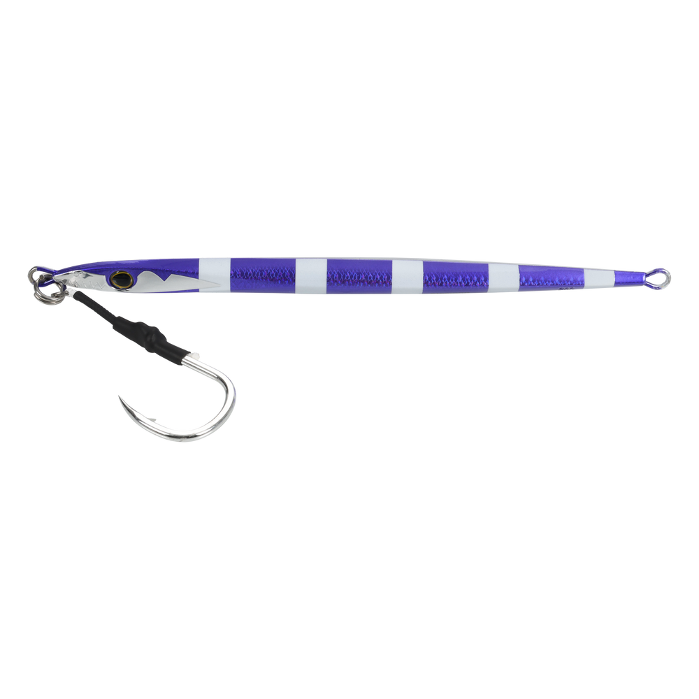 Shimano Ocea Speed Slasher Jigs-Lures-Shimano-Purple Zebra Glow-Length: 7 4/9" (189mm) - Weight: 5 2/7oz (150g)-Tackle World