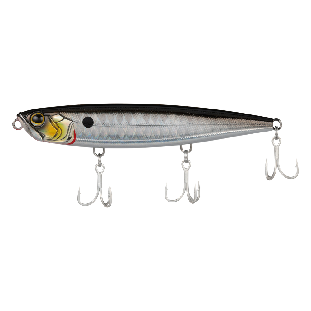 Shimano Ocellus Pencil 130F Rattle Poppers-Lures-Shimano-Black Sliver-Length: 5.12" (130mm) - Weight: 1oz (27g)-Tackle World