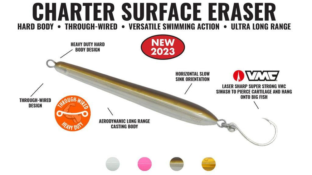 Hogy Charter Surface Eraser Long Range Lures-Lures-Hogy-Tackle World