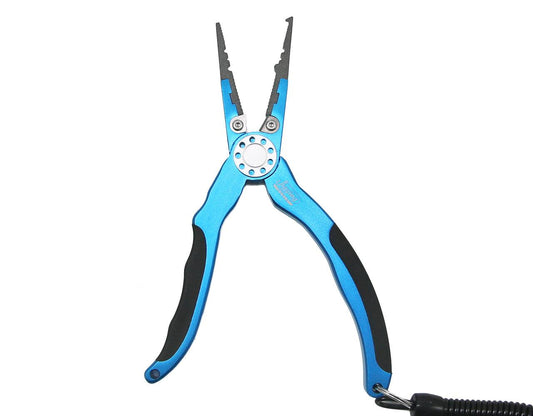 Jigging World 7.5" Aluminum Split Ring Pliers with Sheath-Tools-Jigging World-Blue-Tackle World