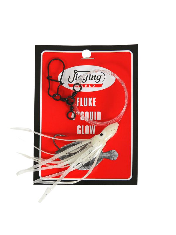Jigging World Fluke Rigs with 4" Squid-Terminal Tackle-Jigging World-Tackle World