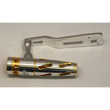 Jigging World - Power Handle for Shimano Talica 2 Speed 8 & 10 Lever Drag Reels-Power Handles & Knobs-Jigging World-Silver Arm / Silver-Gold Aluminum T-Bar-Tackle World