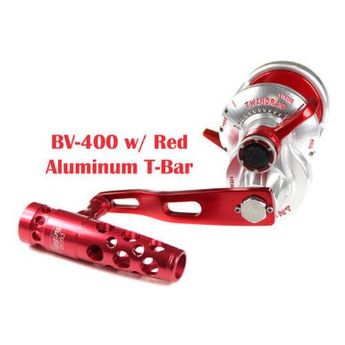Jigging World - Power Handles for Accurate Boss Valiant 400 ~ 600 Size Lever Drag Reels-Power Handles & Knobs-Jigging World-Red Aluminum T-Bar-115mm Red-Tackle World