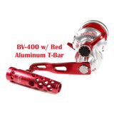 Jigging World - Power Handles for Accurate Boss Valiant 400 ~ 600 Size Lever Drag Reels-Power Handles & Knobs-Jigging World-Red Aluminum T-Bar-115mm Red-Tackle World