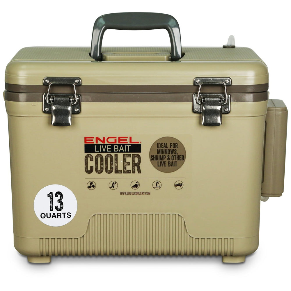 Engel 13 Quart Live Bait Pro Cooler with AP3 Rechargeable Aerator & Stainless Hardware-Accessories-Engel-Tackle World