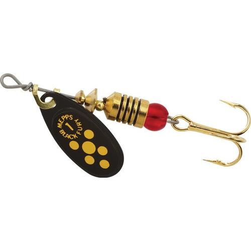 Mepps Black Fury Inline Spinners-Lures-Mepps-Yellow Dot-#1 - 1/8oz-Tackle World
