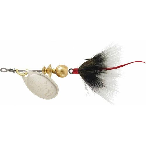 Mepps Dressed Aglia Inline Spinners-Lures-Mepps-Blade: Silver / Tail: Grey-#0 - 1/12oz-Tackle World