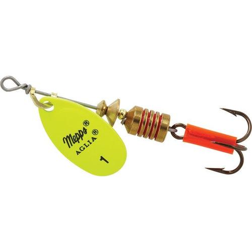 Mepps Plain Aglia Inline Spinners-Lures-Mepps-Hot Chartreuse-#1 - 1/8oz-Tackle World