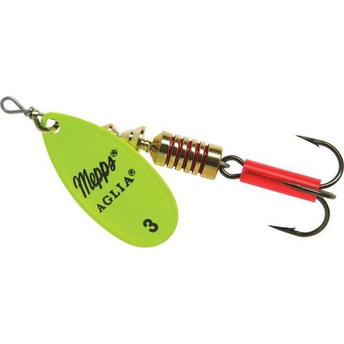Mepps Plain Aglia Inline Spinners-Lures-Mepps-Hot Chartreuse-#3 - 1/4oz-Tackle World
