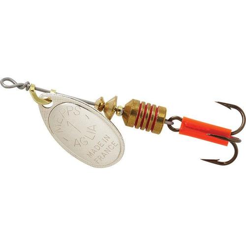 Mepps Plain Aglia Inline Spinners-Lures-Mepps-Silver-#1 - 1/8oz-Tackle World